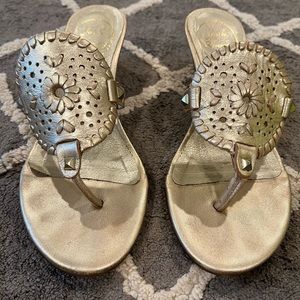 EUC Jack Roger wedge sandals